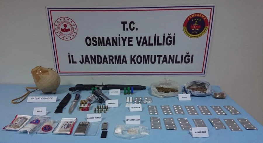 JANDARMANIN UYUŞTURUCU OPERASYONUNDA PATLAYICI MADDE BULUNDU