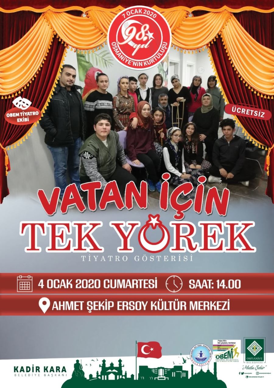 OBEM TİYATRO GRUBU’NDAN ‘VATAN İÇİN TEK YÜREK’ TİYATRO GÖSTERİSİ