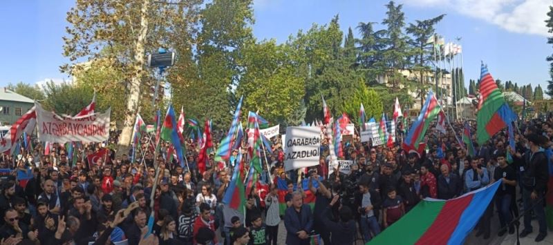 Gürcistan’da Azerbaycan’a destek mitingi
