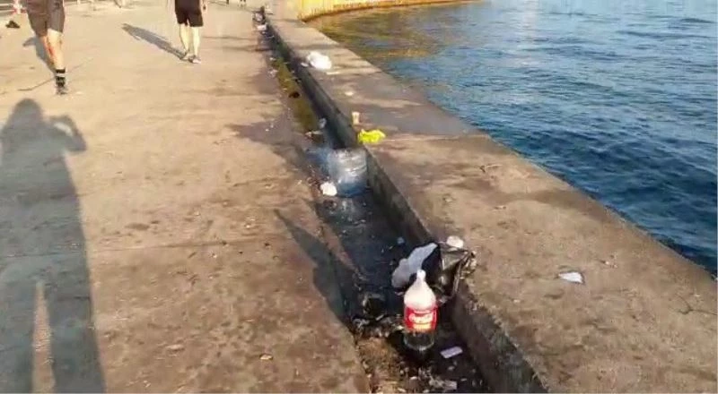 Olta balıkçılarının bıraktığı idrar şişeleri pes dedirtti
