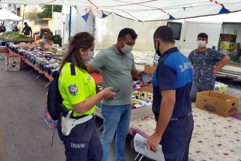 Söke’de pazaryerlerinde HES kodu uygulaması başladı.
