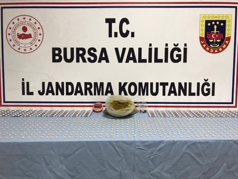 Bursa’da 851 adet uyuşturucu hap ele geçirildi
