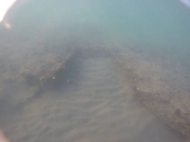 Denizde bulunan tarihi kalıntı araştırılıyor
