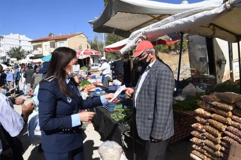 Ankara zabıtasından Haymana’da şeffaf kabin ve hijyen paketi mesaisi
