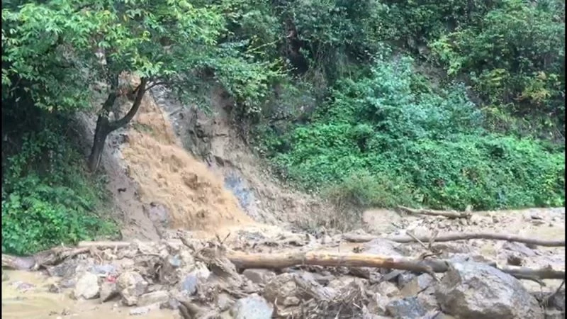 Rize’nin Ardeşen ilçesinde şiddetli yağış
