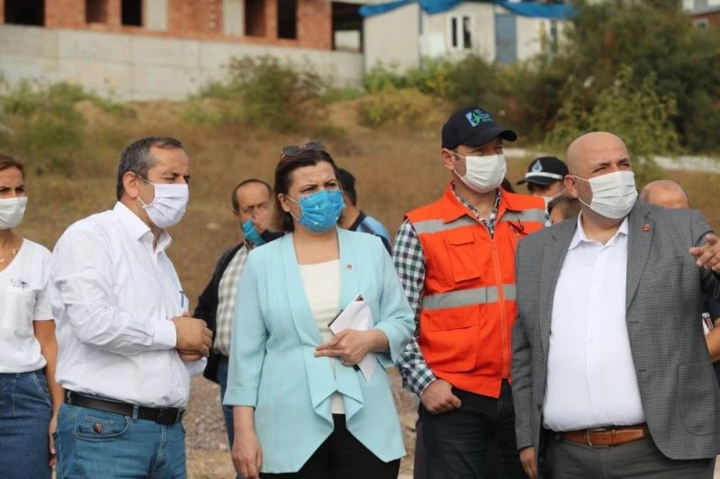 Alikahya’da yol çalışması yapılıyor
