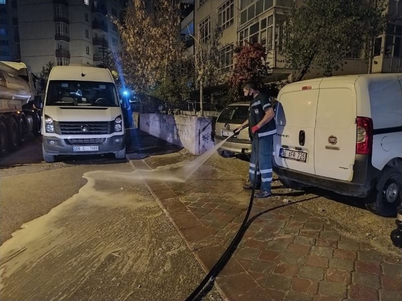 Keçiören’in tüm sokakları haftada bir kez yıkanıyor
