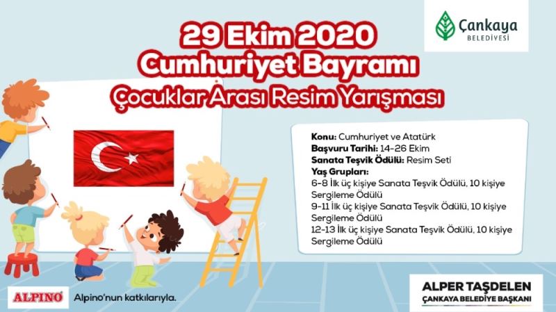 Çankaya’da “Atatürk ve Cumhuriyet” temalı resim yarışmasına katılma süresi uzatıldı
