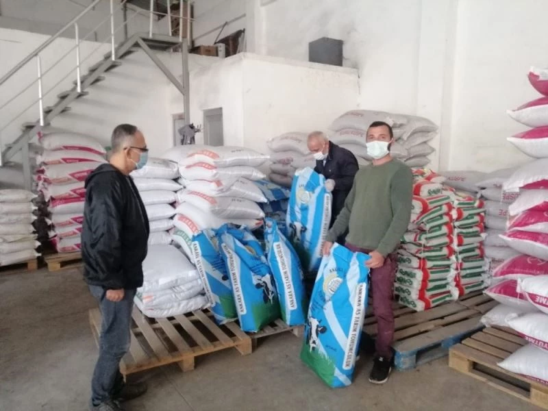 Çiftçilere yem bitkisi tohumu dağıldı
