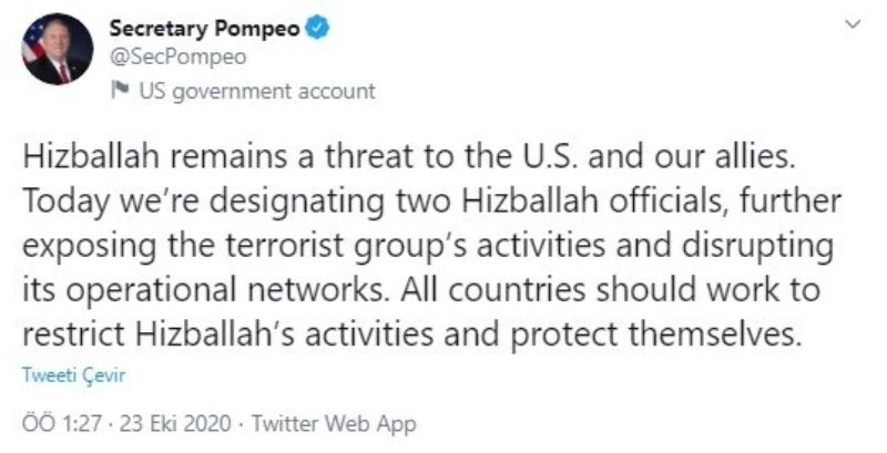 ABD’den İran’ın Bağdat Büyükelçisi Mescidi ve iki Hizbullah yetkilisine yaptırım
