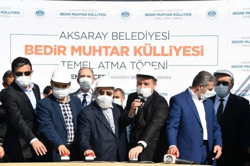 Aksaray’da Bedir Muhtar Cami ve Külliyesi’nin temeli dualarla atıldı
