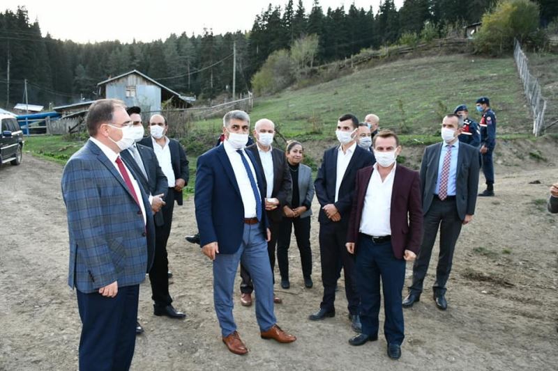 Vali Gürel, Uluyayla’da incelemelerde bulundu
