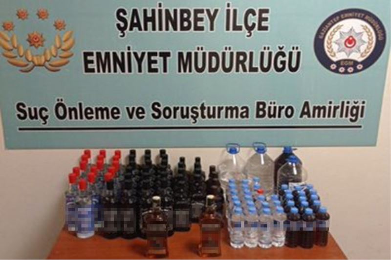 Gaziantep’te 95 litre kaçak alkol ele geçirildi

