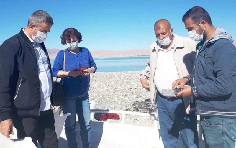 Erçek Gölü’nün karaya çıkış noktaları denetlendi
