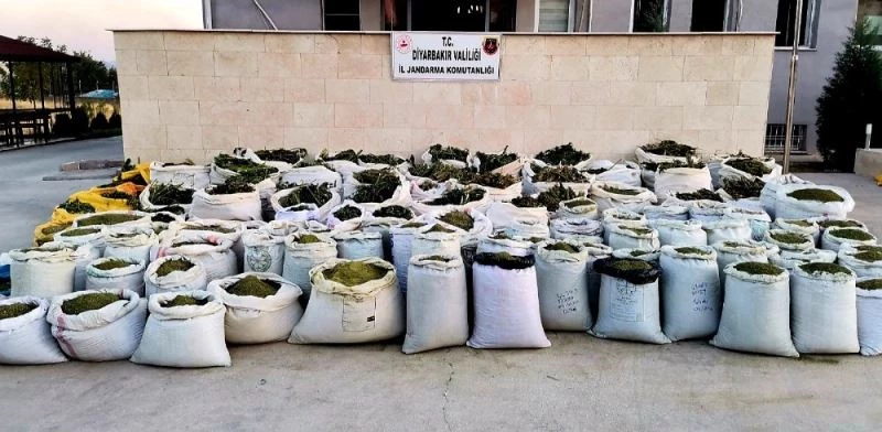 Diyarbakır’da 2 ton 628 kilo esrar ile 826 bin kök kenevir ele geçirildi
