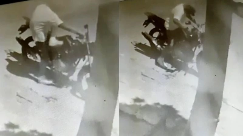 Motosikleti çalması 6 saniye sürdü
