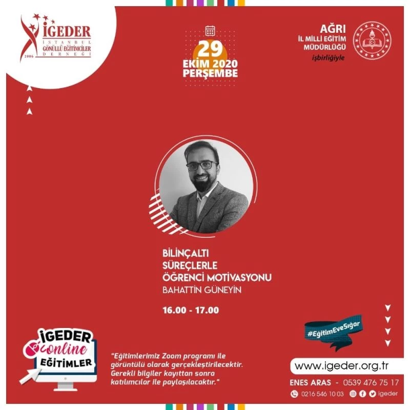 Ağrı’da öğretmenlere yönelik farklı konularda eğitim programları hazırlandı
