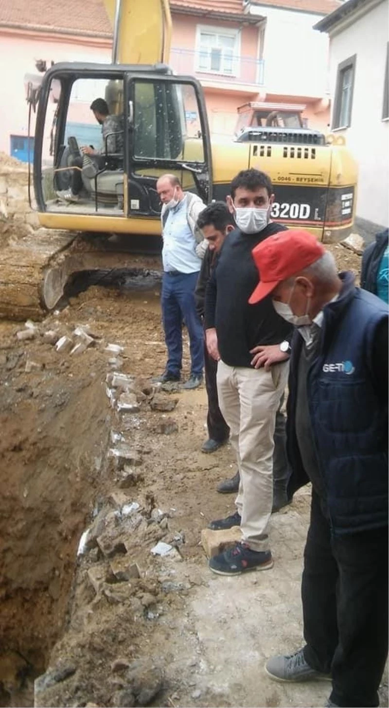 Hüyük’te mahalle çeşmeleri için sondaj çalışmaları başladı
