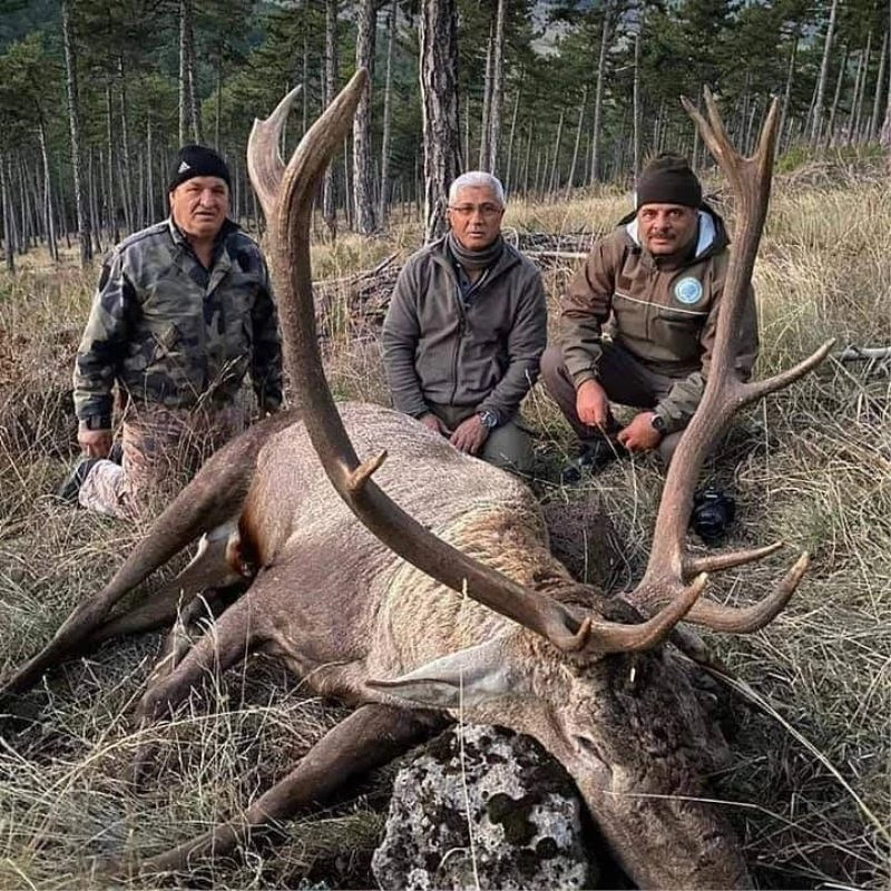 Eski belde belediye başkanın avladığı geyiğe sosyal medyadan tepki
