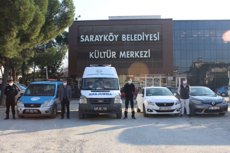 Sarayköy’de filyasyon ekiplerine araç ve personel desteği
