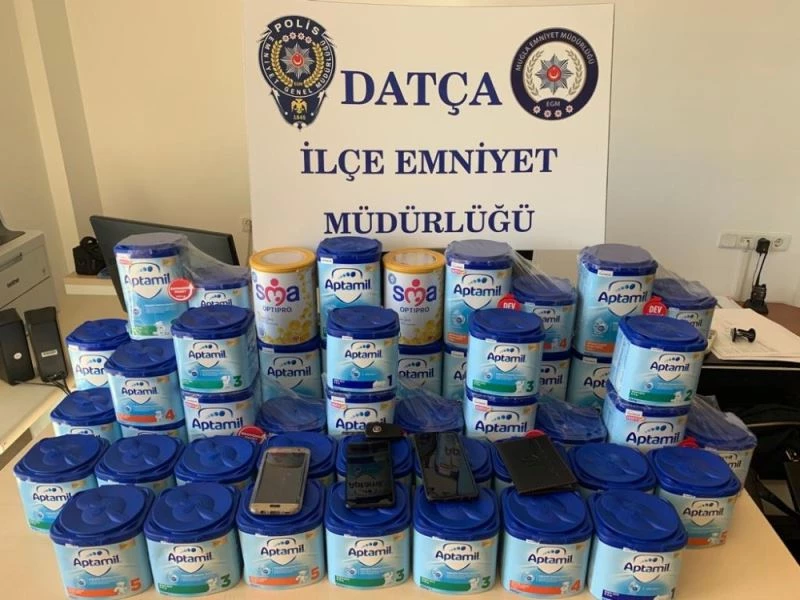 Bebek maması hırsızları Datça’da yakalandı
