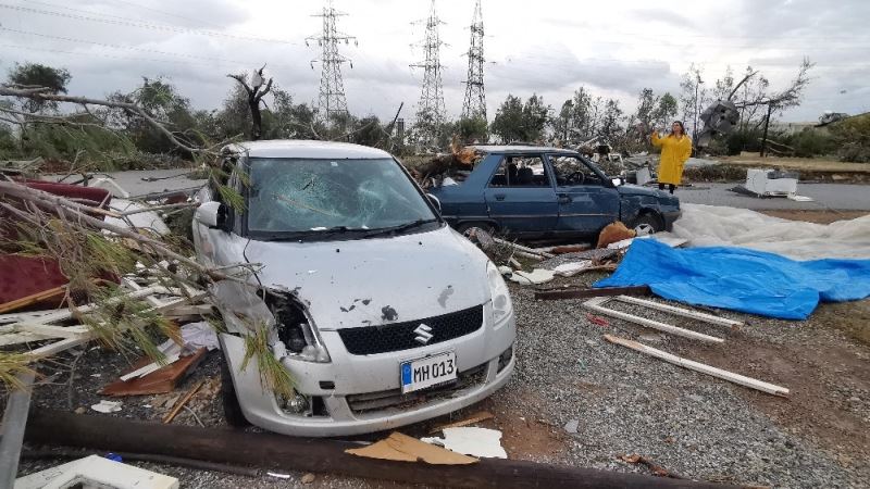 KKTC’de çıkan hortum büyük çapta maddi hasara neden oldu
