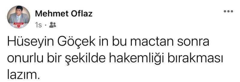 Sivasspor Kulübü Başkan Yardımcısı Mehmet Oflaz: 