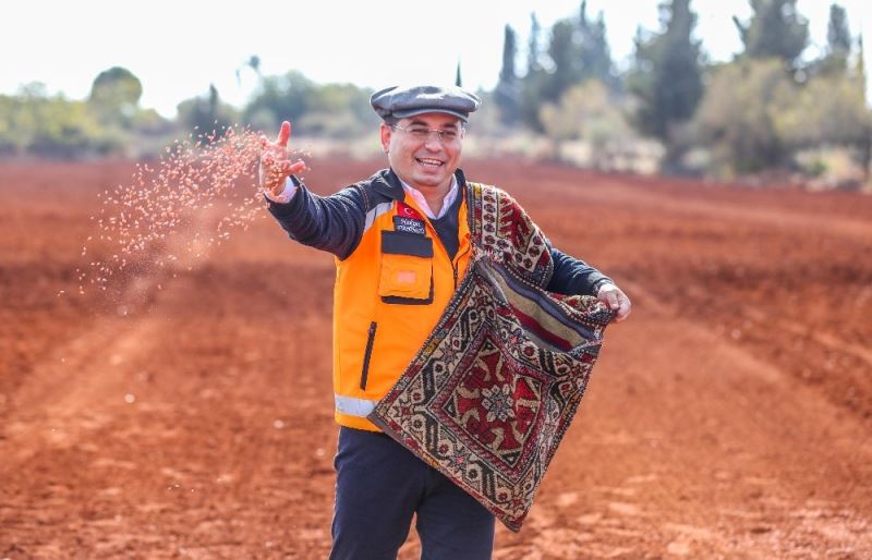 Antalya Orman Çiftliği’ne 10 ton ekmeklik buğday ekildi
