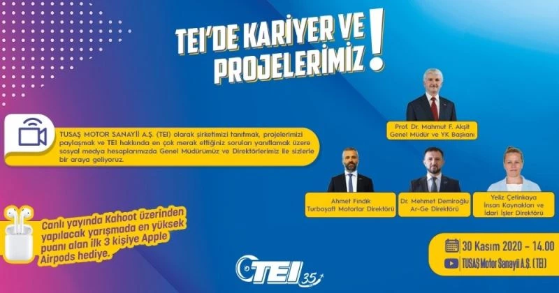 TEI, öğrencilerin sorularını canlı yayında yanıtlıyor
