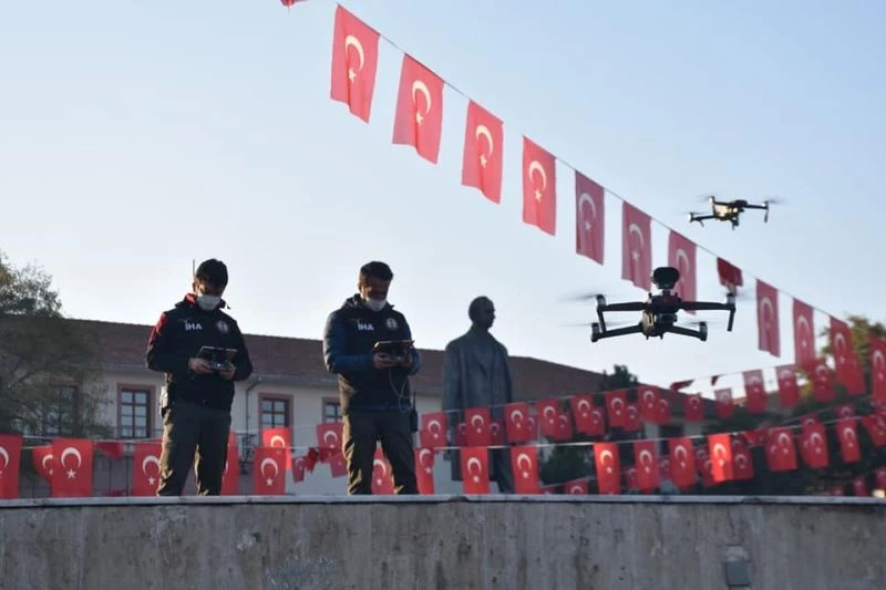 Sokağa çıkma kısıtlamasında droneli denetim

