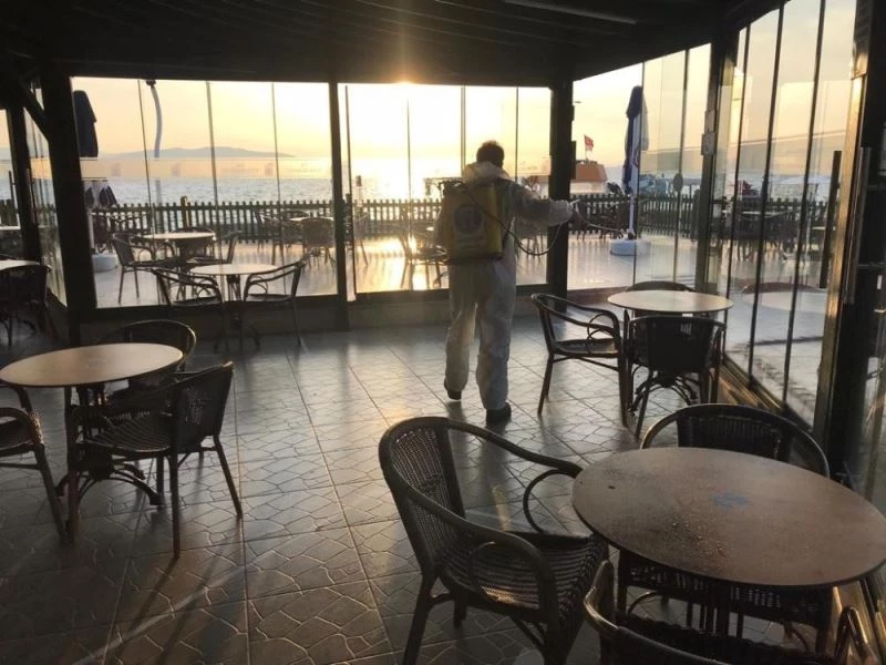 Didim’de dezenfekten çalışmaları devam ediyor
