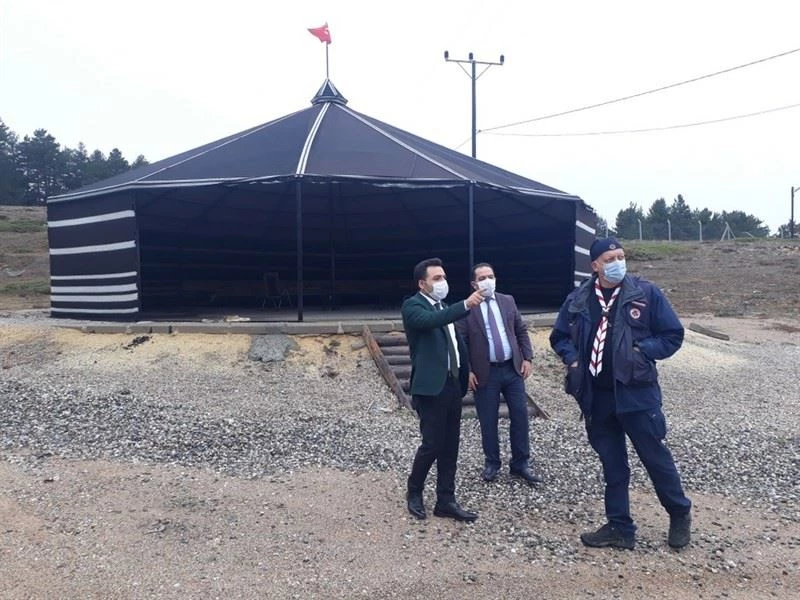 Kaymakam Kaykaç, izcilik kampı için yerinde incelemelerde bulundu
