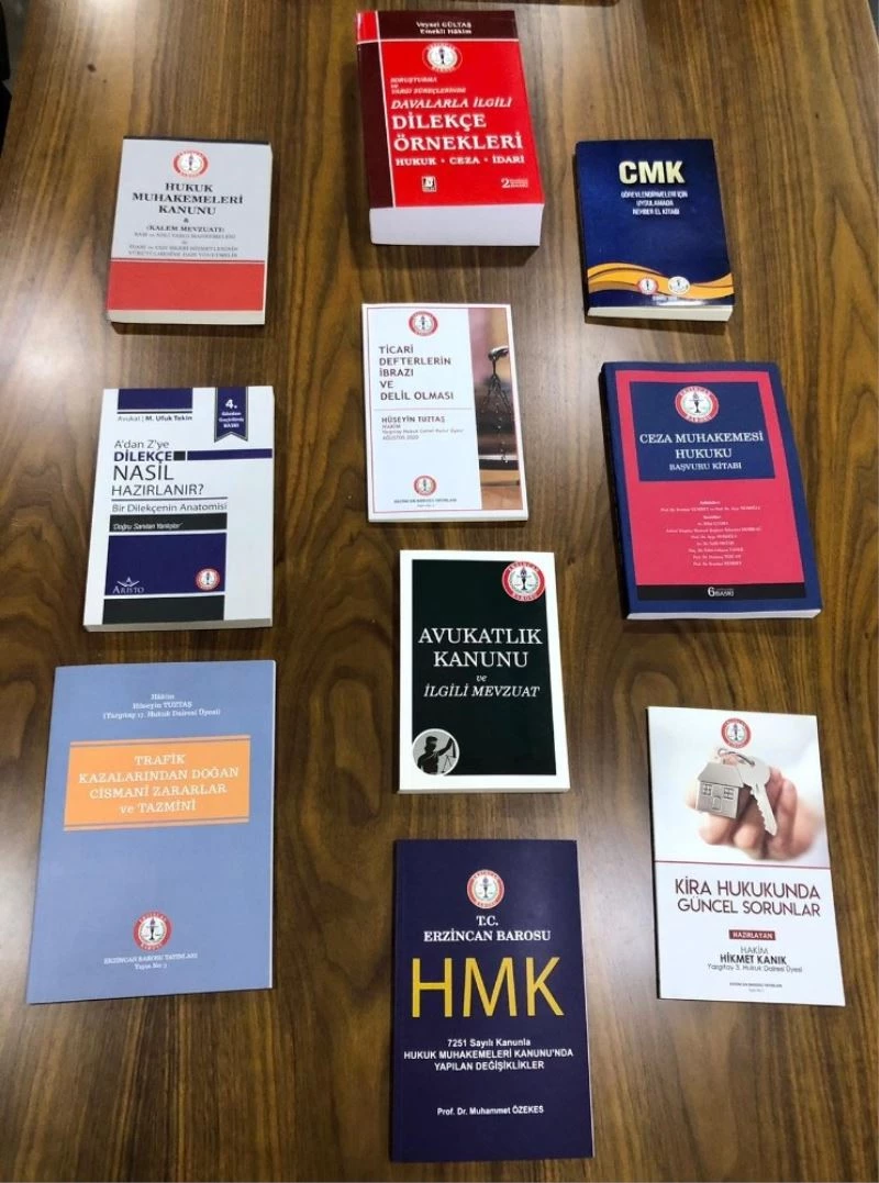 Erzincan Barosu 3 ayda10 adet kitabın basımını gerçekleştirdi
