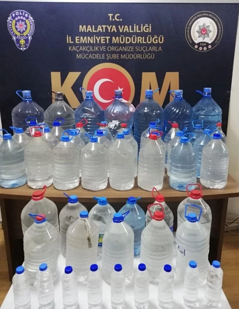 Malatya’da 321 litre boğma içki ele geçirildi
