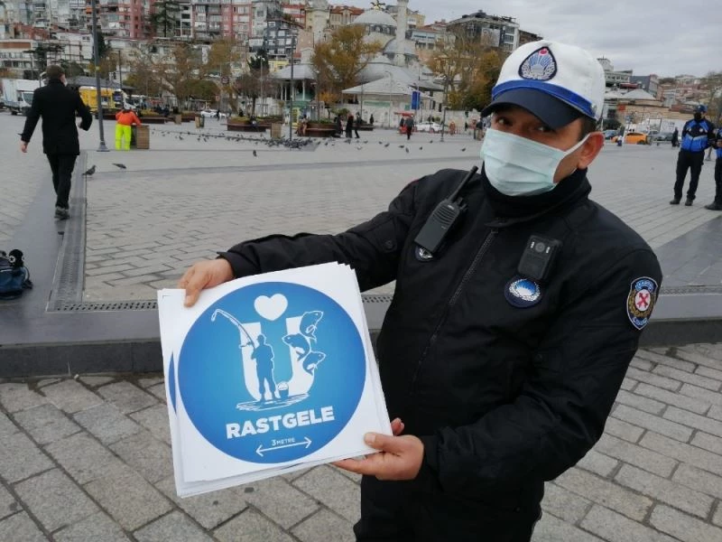 Üsküdar meydan ve belirli noktalarda olta balıkçılarına özel işaretlemeler yapıldı
