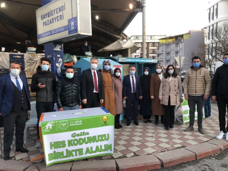 Pazaryerlerinde “Gelin HES kodunu birlikte alalım” stantları
