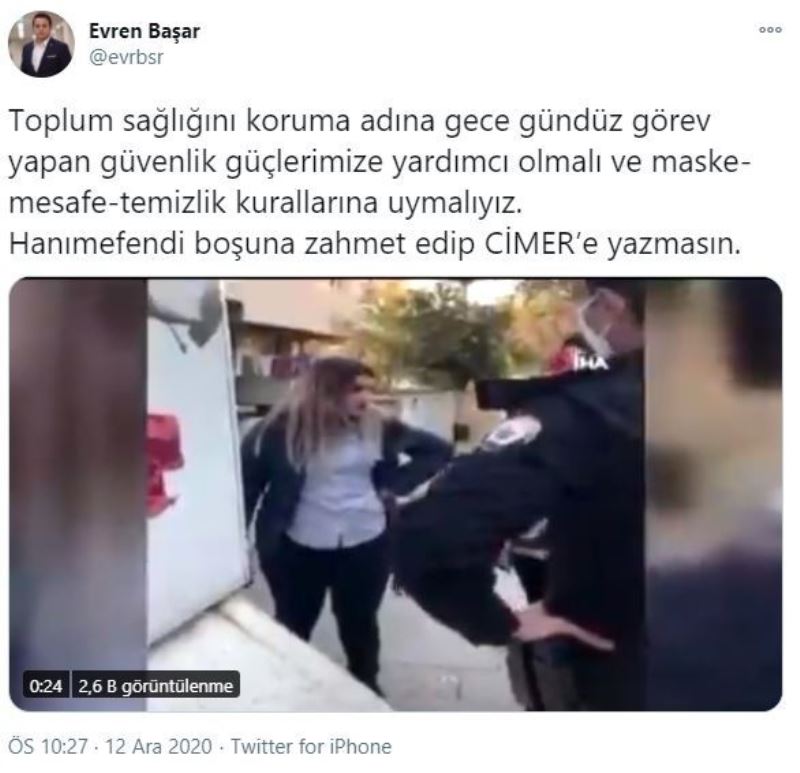 Polisleri tehdit eden kadına CİMER’den cevap: 