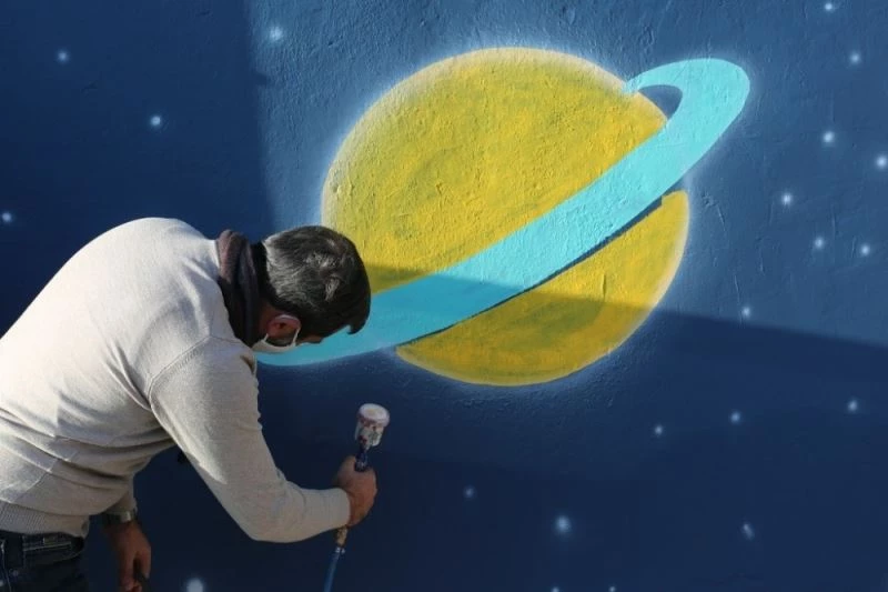 Gürsu sokakları çocukların zihin renkleriyle süsleniyor
