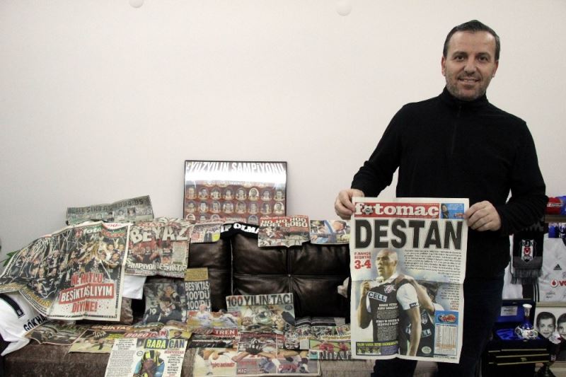 35 yıldır Beşiktaş’ın gazetede çıkan haberlerini biriktiriyor
