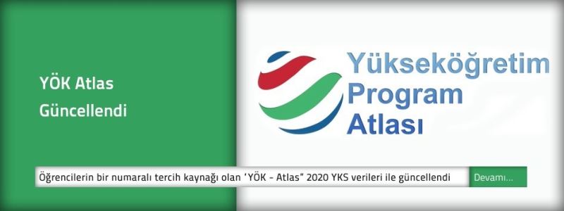 Öğrencilerin bir numaralı tercih kaynağı olan YÖK Atlas güncellendi
