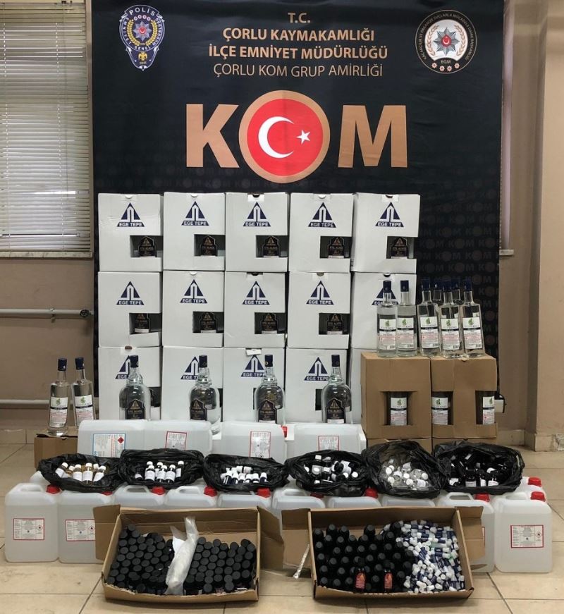 Tekirdağ’da 231 litre etil alkol ele geçirildi
