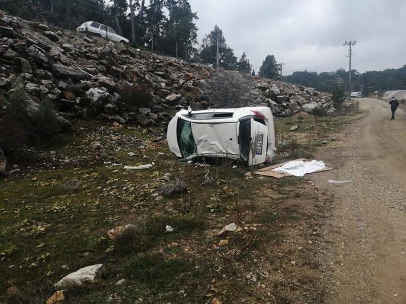 Yılanlı dağında kaza: 1 yaralı
