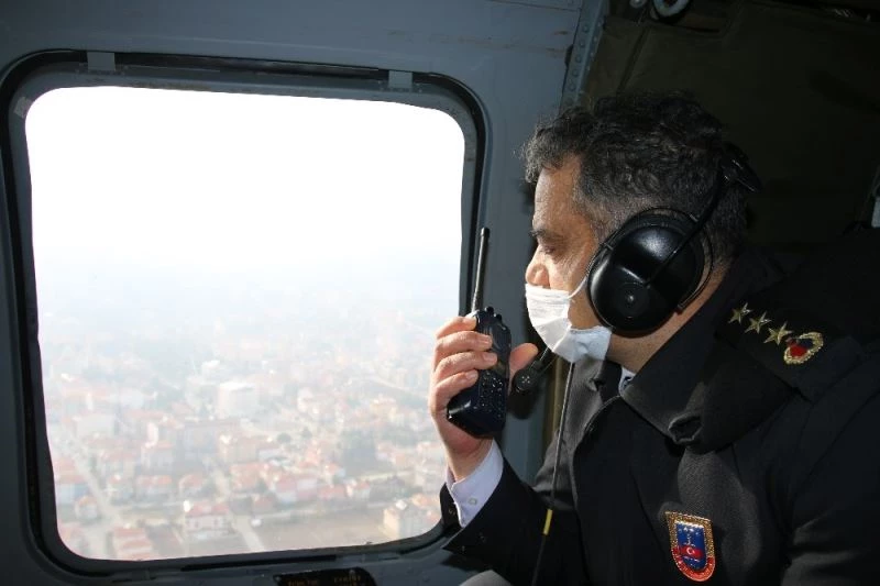 Kural ihlalleri helikopter ile tespit edildi
