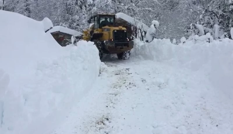 Yaylada mahsur kalanların yardımına karla mücadele ekipleri yetişti
