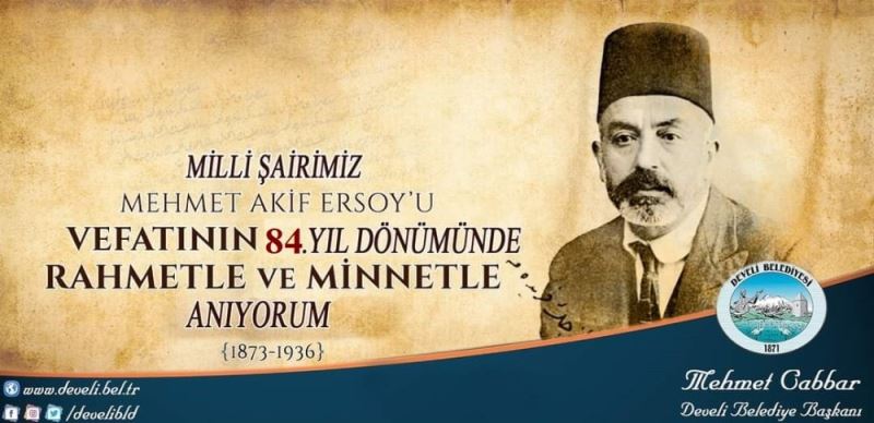 Başkan Mehmet Cabbar’dan Mehmet Akif Ersoy’un ölüm yıl dönümü mesajı
