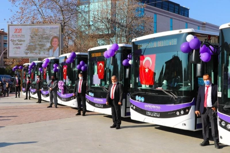 Safranbolu Belediyesi yeni nesil 7 yeni halk otobüsünü hizmete aldı
