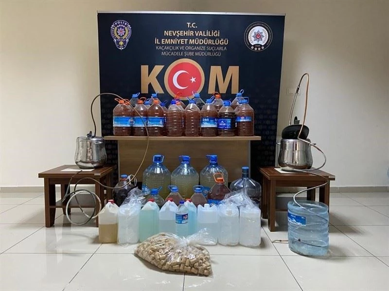 Avanos’ta sahte alkol operasyonu düzenlendi
