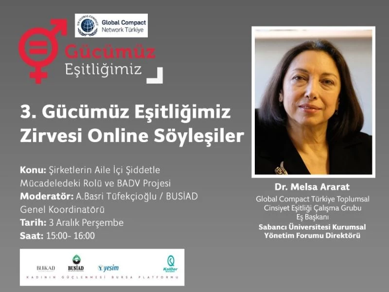 Ararat “Şirketler toplumsal cinsiyet eşitliğine ulaşmak için hedef koymalı”
