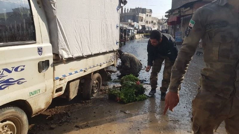 Suriye’de sebze pazarına yerleştirilen EYP imha edildi
