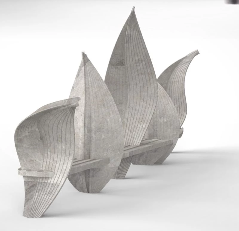 Mermerden kent mobilyası tasarladı, ödülü kaptı
